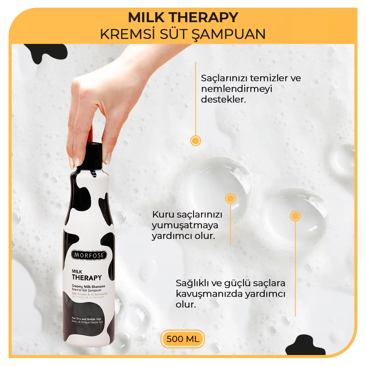 Morfose Milk Therapy Shampoo 500 ml