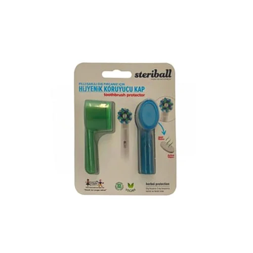 Steriball Hygienic Toothbrush Holder For Battery Or Rechargeable Toothbrushes - Green And Blue