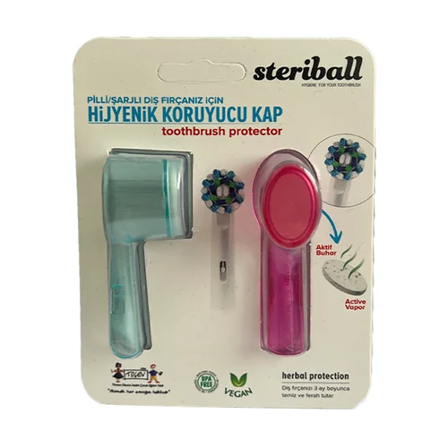 Держатель для зубной щетки Steriball для батарейных или перезаряжаемых зубных щеток - прозрачный и розовый