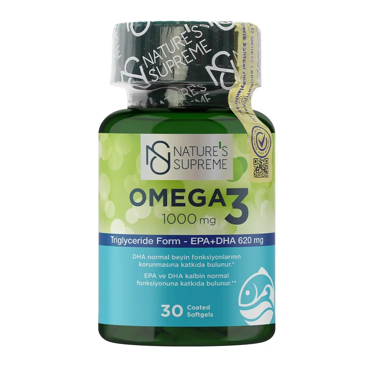 Nature's Supreme Omega 3 1000 Mg 30 Capsules 1 pcs