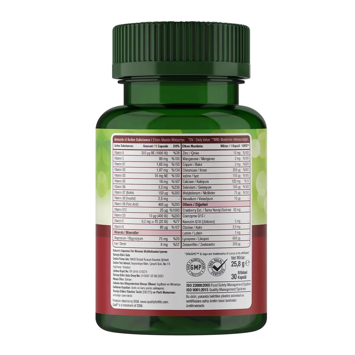 Frauen-Multivitamin von Nature's Supreme - 30 Kapseln