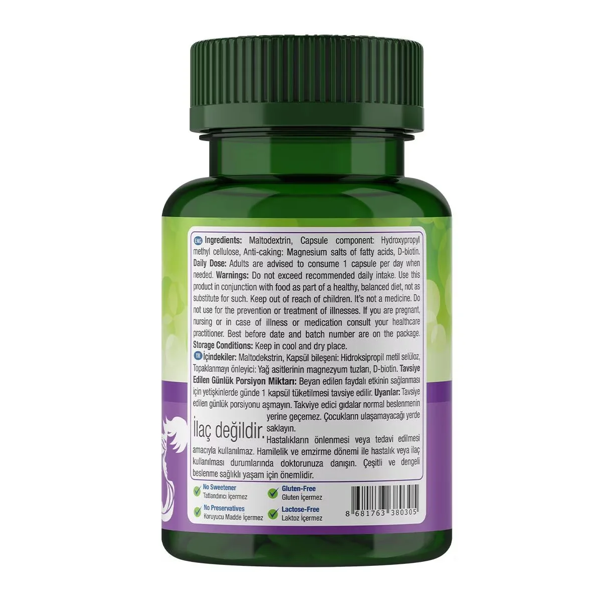 Nature's Supreme Biotin Food Supplement 60 capsules