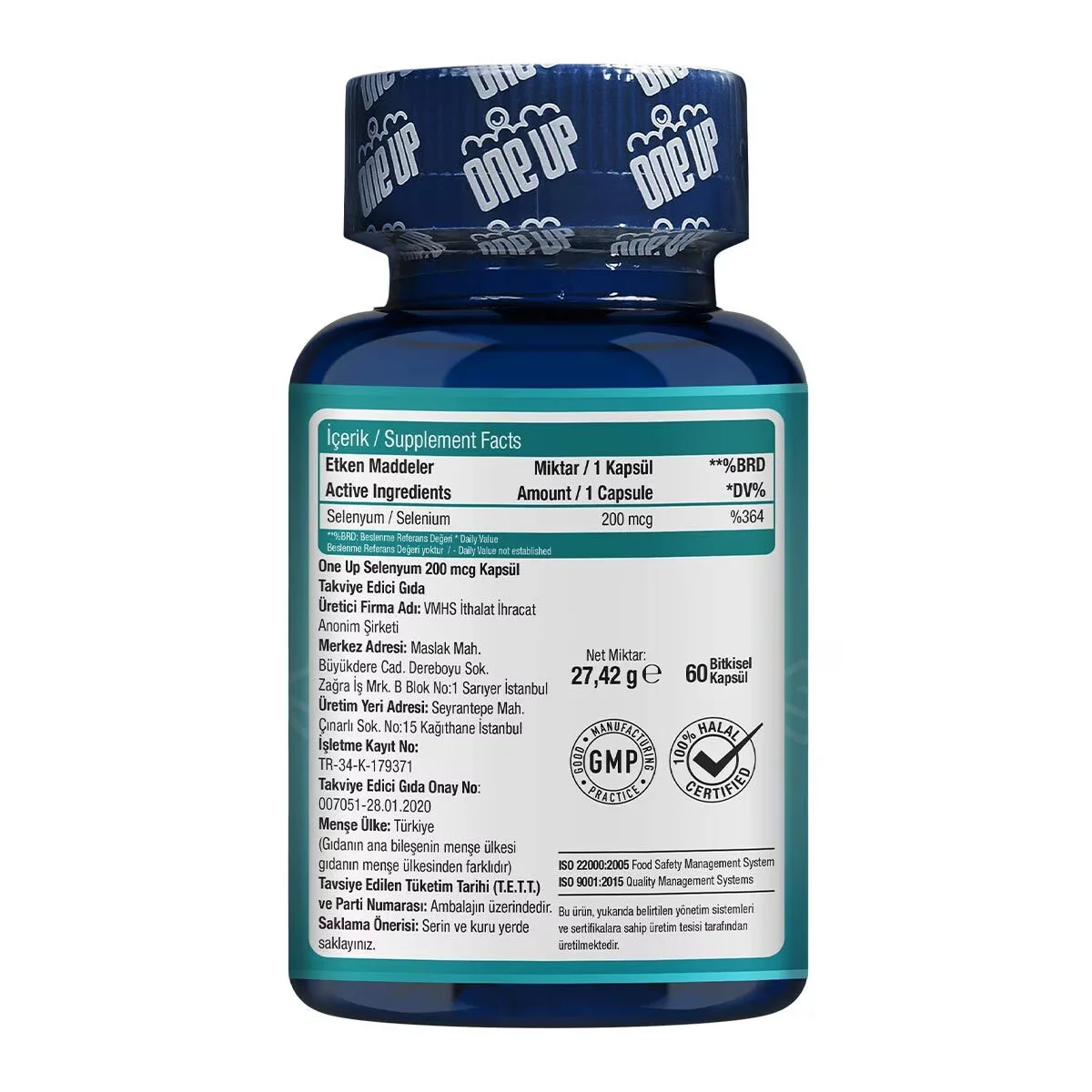 One Up Selen 200mcg – Immunsystem- &amp; Antioxidantienunterstützung Kapseln