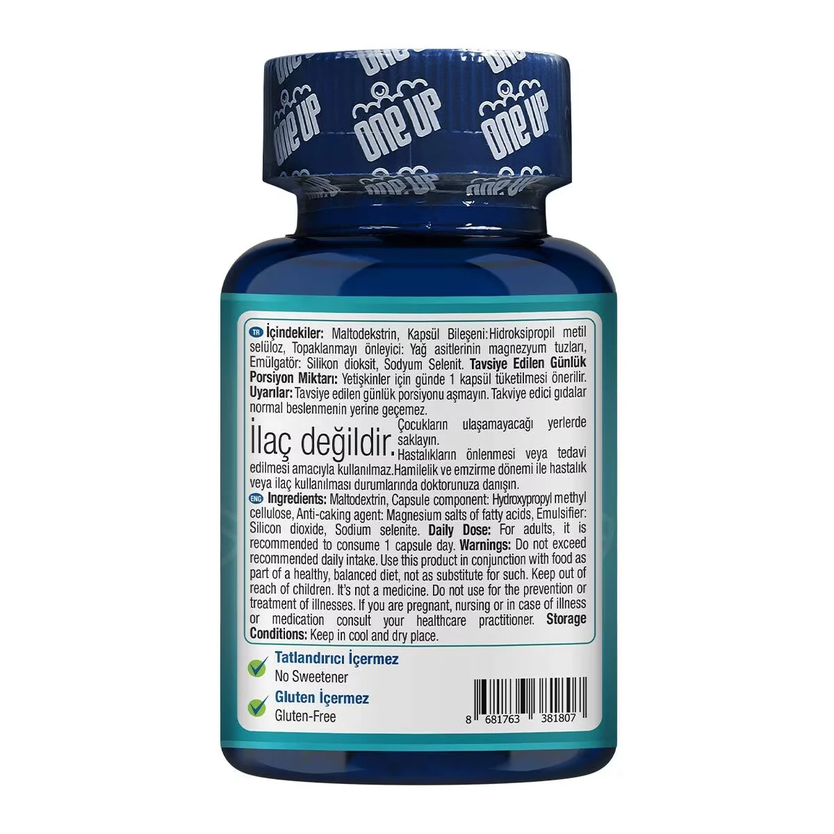 One Up Selen 200mcg – Immunsystem- &amp; Antioxidantienunterstützung Kapseln