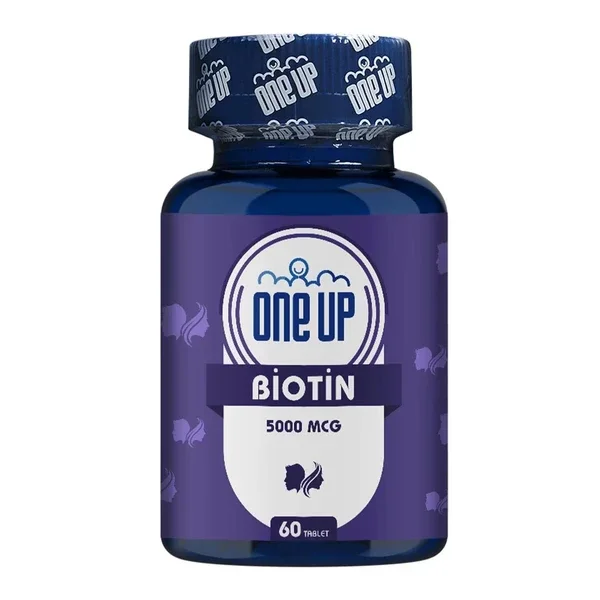 One Up Biotin 5000 Mcg - 60 Glutenfreie Tabletten für Haar Gesundheit