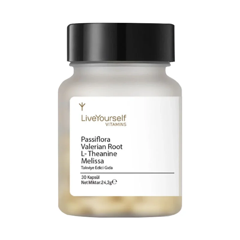 Liveyourself Passiflora Valerian Root l-theanine Melissa 30 capsules