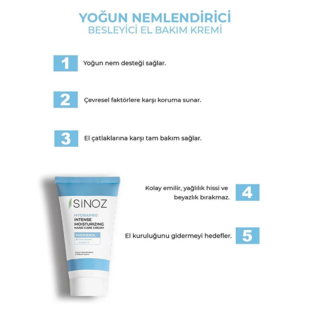 Sinoz Intensive Feuchtigkeitsspendende Handcreme 50ml