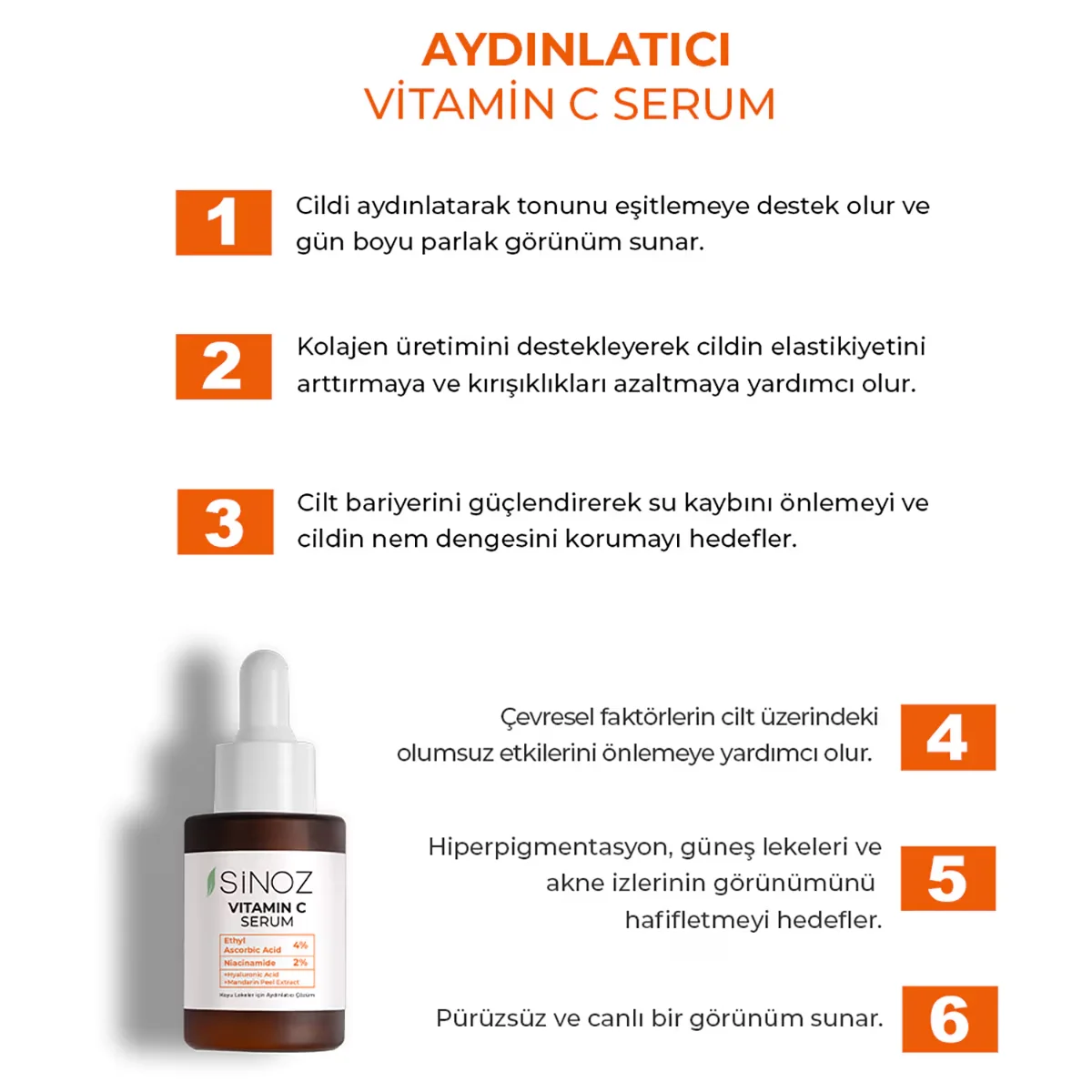 Sinoz Brightening 10% Vitamin C Serum 30 ml
