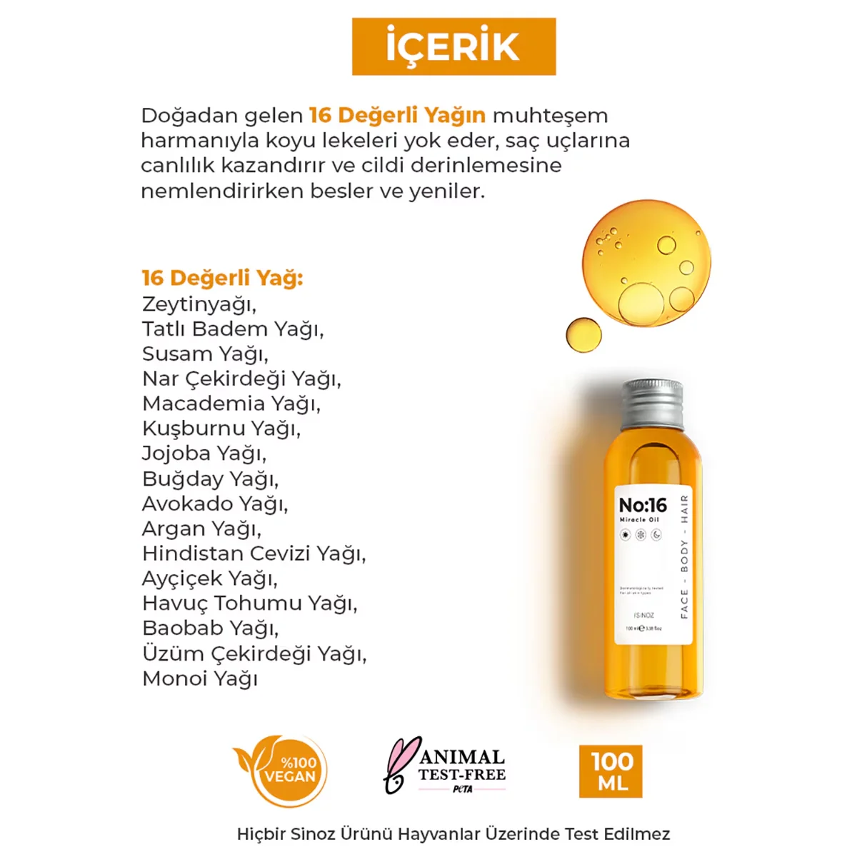 Sinoz No:16 miracle Oil 100 ml