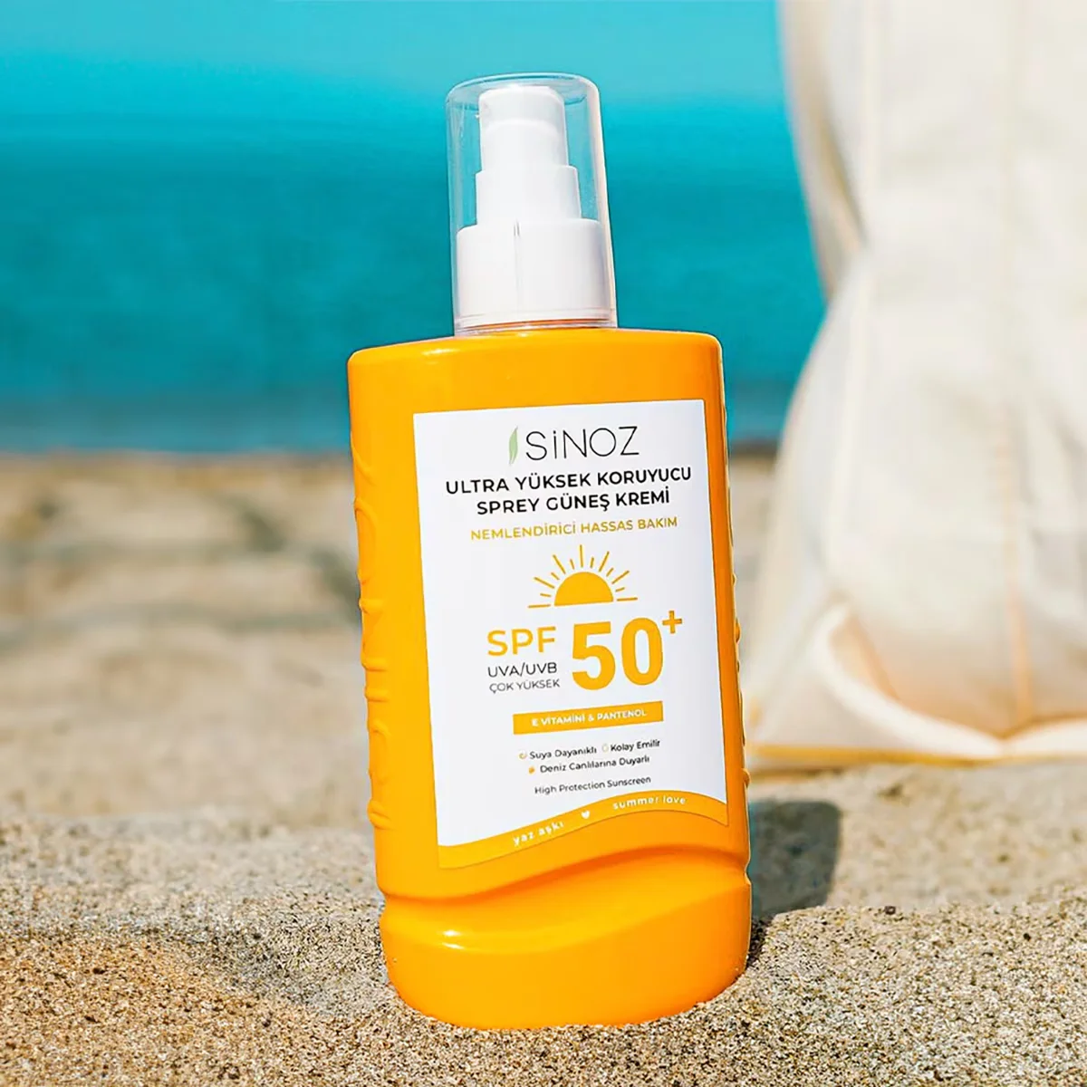 Sinoz Ultra High Protection & Moisturizing Spray Sun Cream 50+spf 200 ml
