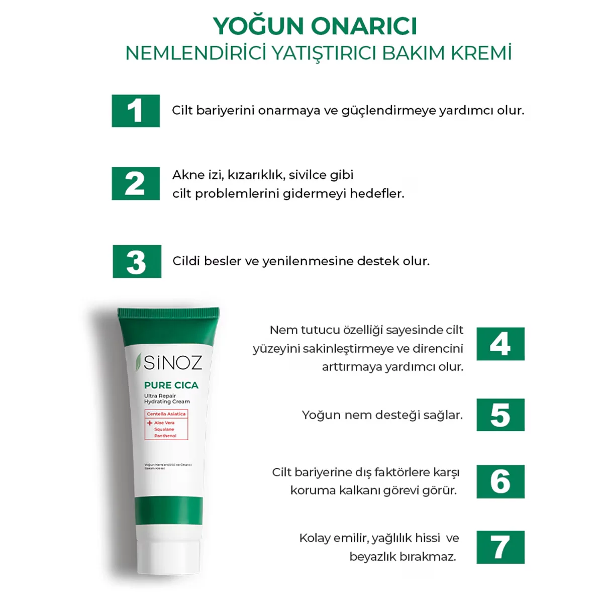 Sinoz Pure Cica Intensive Moisturizing Care Cream 50 ml