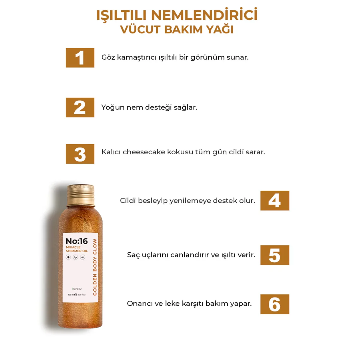 Sinoz No:16 miraculous Shining Hair And Body Care Oil 100 ml