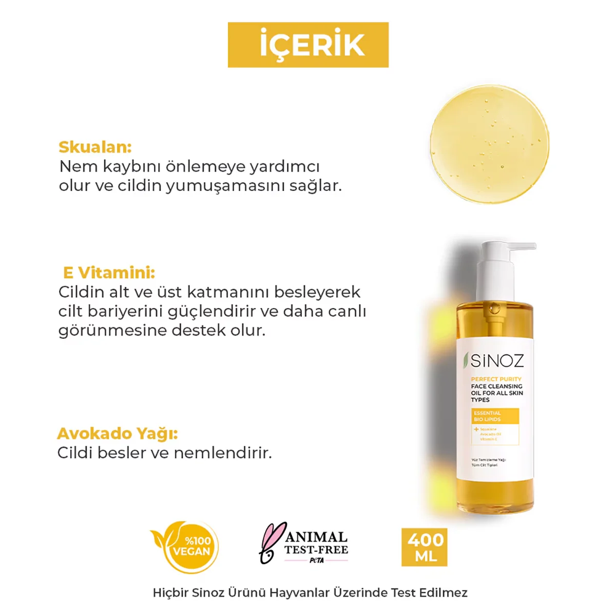 Sinoz Perfect Purity Reinigungsöl 400ml - Sanfter Make-up Entferner