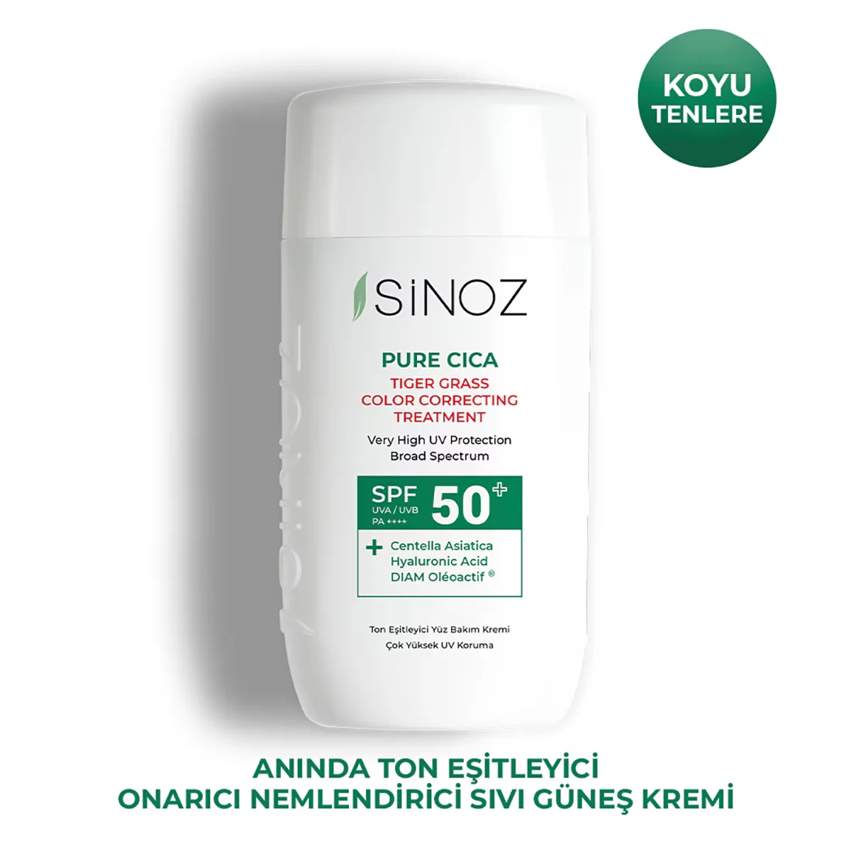 Sinoz Pure Cica Spf50+ Tone Equalizing Liquid Face Sun Cream 50 ml