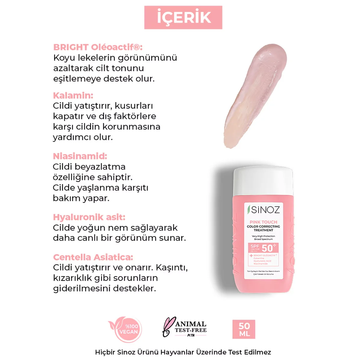 Крем для лица Sinoz Pink Touch Tone Equalizing 50 мл