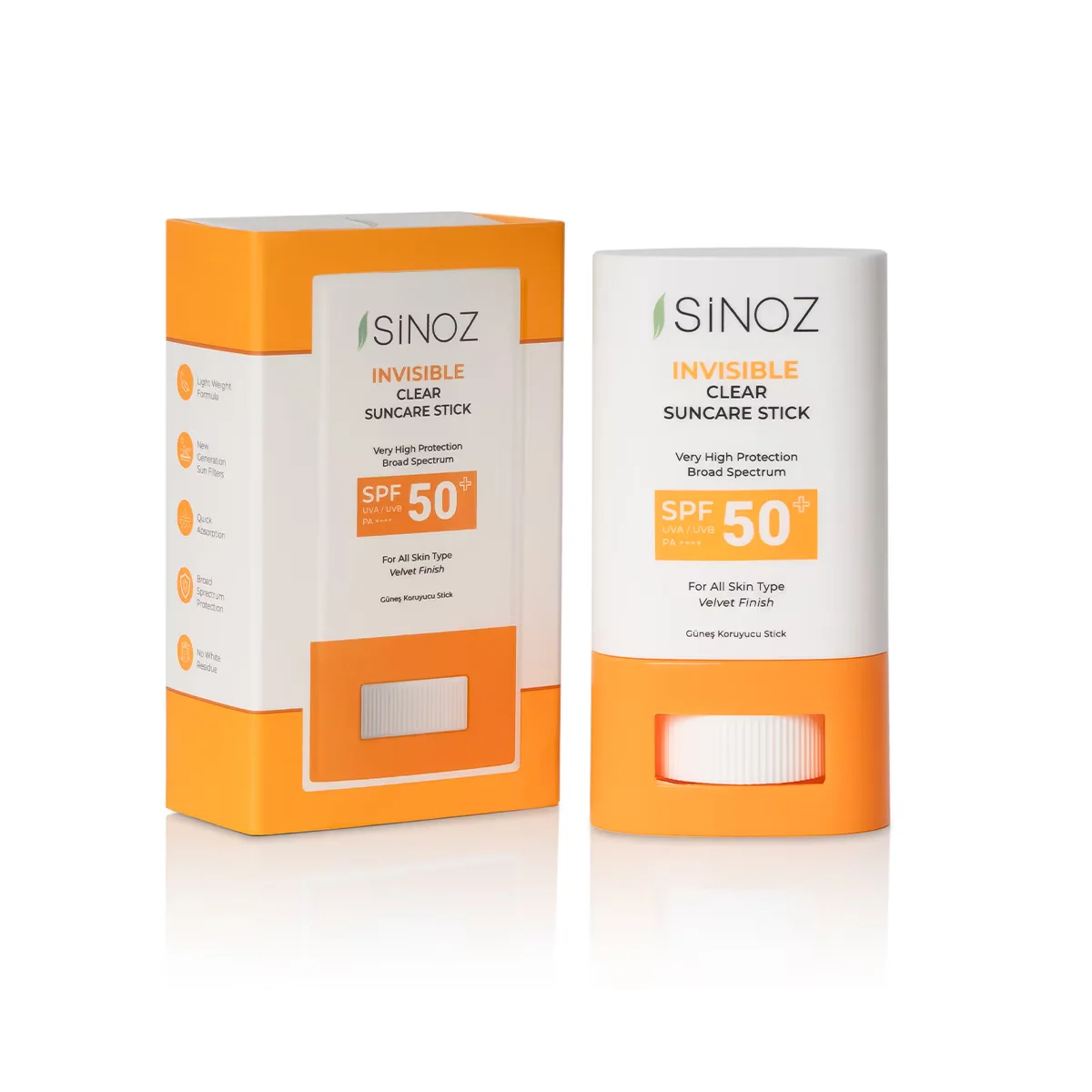 Sinoz SPF50+ Moisturizing Sunscreen Stick - 15g High Protection