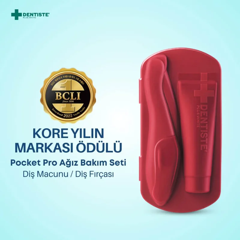 Dentiste Pocket Pro Travel Oral Care Kit Red