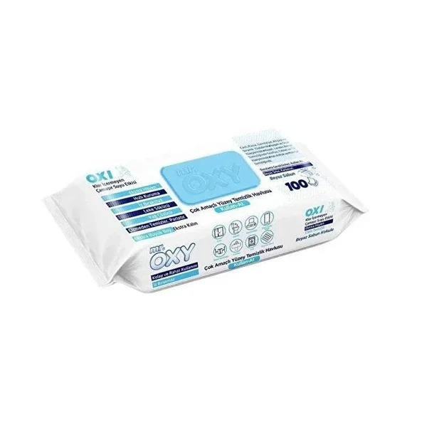 Mr. Oxy Surface Cleaning Towel White Soap 100 pcs
