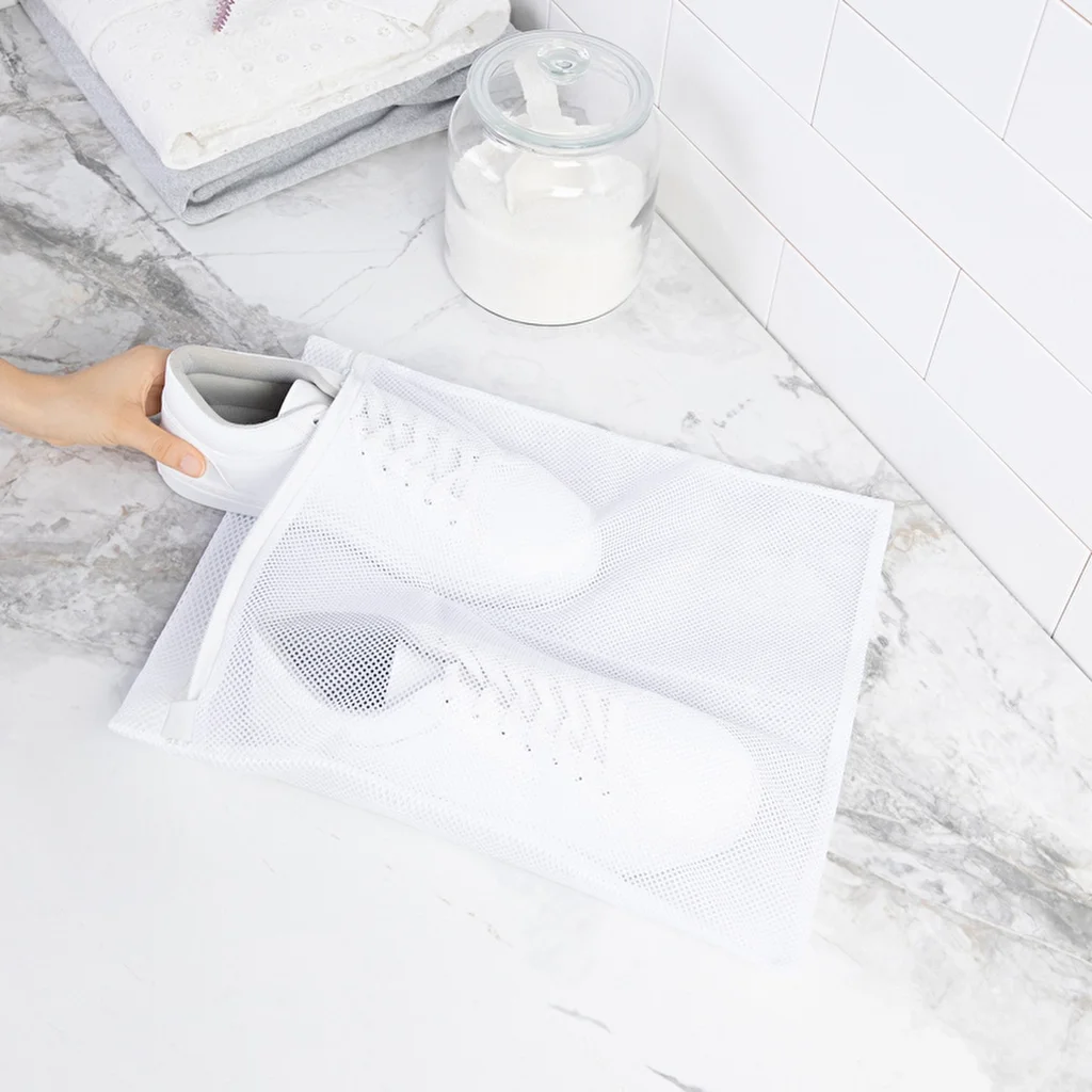 Ocean Home White Color Shoe Washing Net 35 x 40 cm