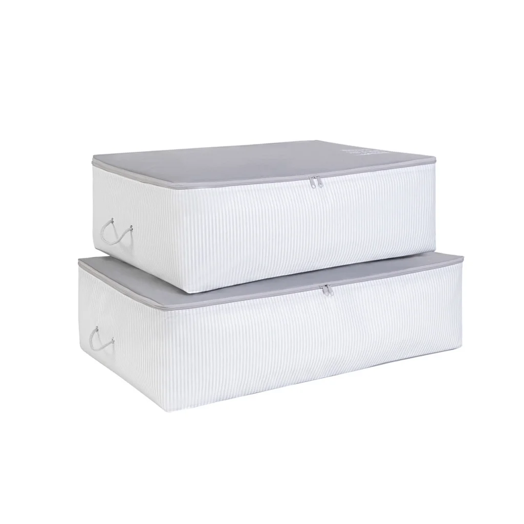 Ocean Home 2-pcs Gray Stuff & Things Base Storage Bag Set