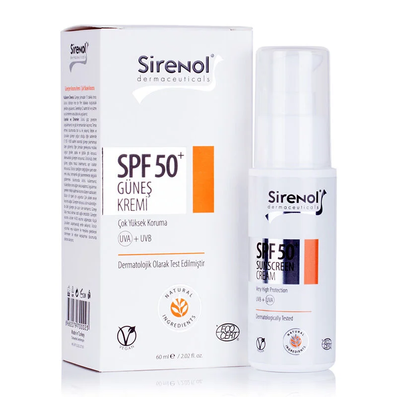 Sirenol Natural Witch Hazel Spf 50 mineral Sun Cream 60 ml