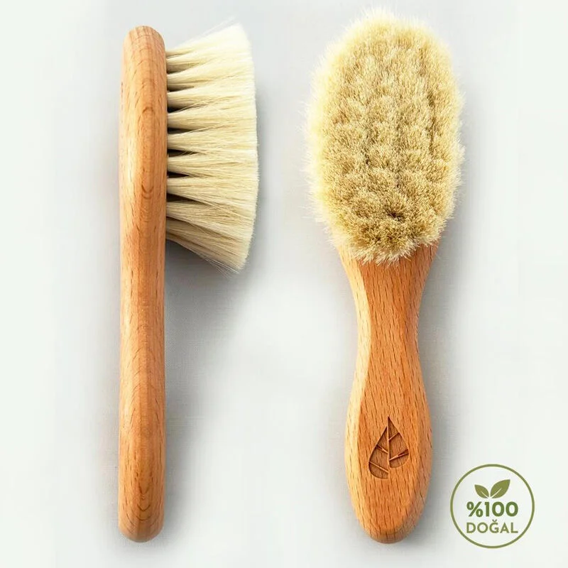 Ecowera Natural Goat Hair Baby Hairbrush