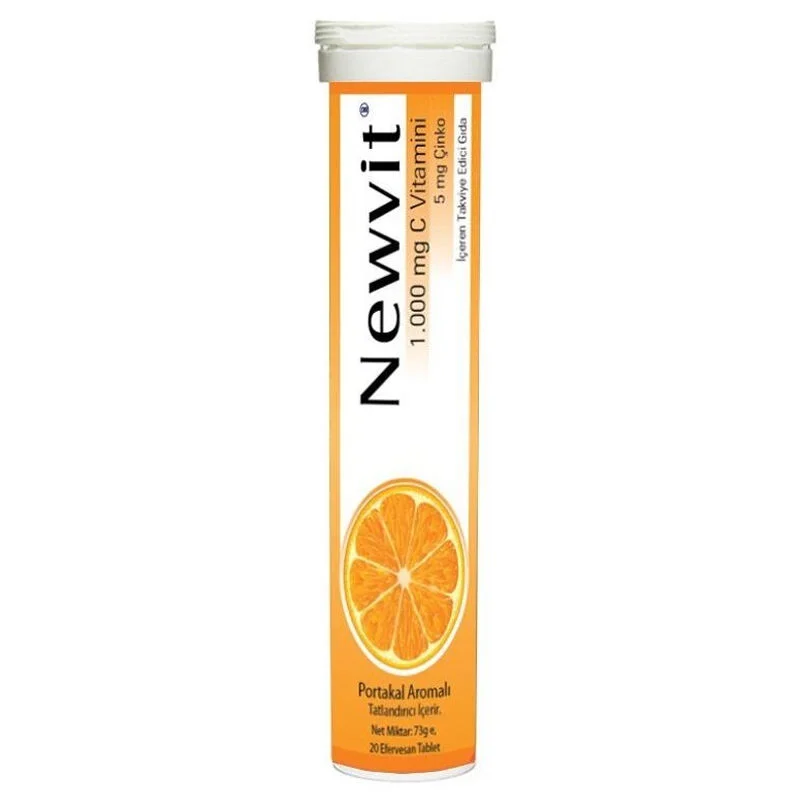 Newvit Food Supplement Containing 1.000 mg Vitamin C 20 tablets