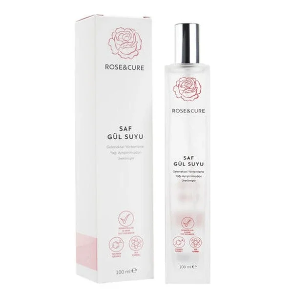 RoseAndCure Natural Rose Water 100ml - Pure Hydrating Essence