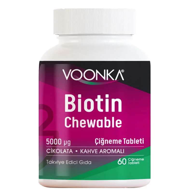 Voonka Biotin Chewable 5000 mcg 62 tablets