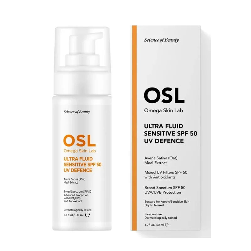 Osl Omega Skin Lab Ultra Fluid + Sensitive Spf 50 uv Defense 50 ml