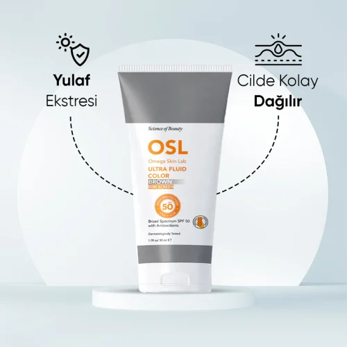 Osl - Omega Skin Lab Ultra Fluide Color Spf50+ Sunscreen Cream 50 ml -brown