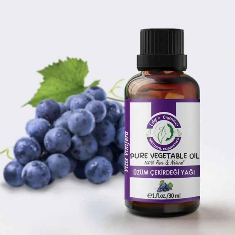 Edys Organics Grape Seed Oil 30ml - Pure, Cold-Pressed Quality