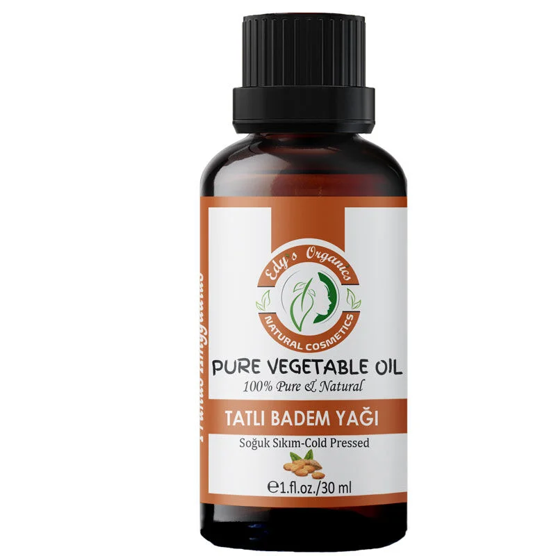 Edys Organics زيت اللوز الحلو من إيديز أورجانيكس، 30 مل مرطب طبيعي نقي