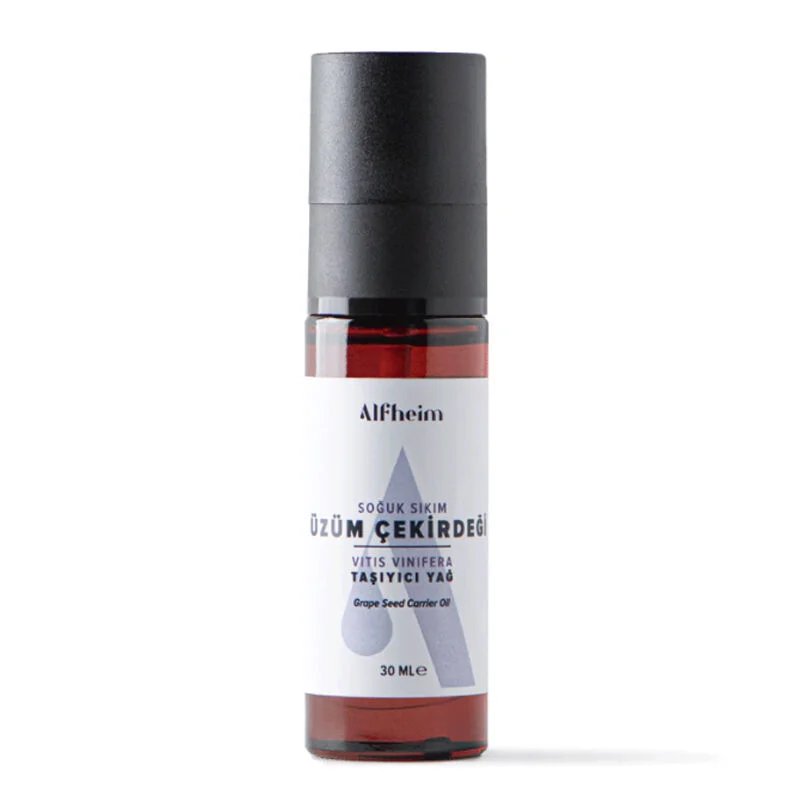 Alfheim Grape Seed Oil 30ml - Pure, Cold-Pressed, Natural Skincare