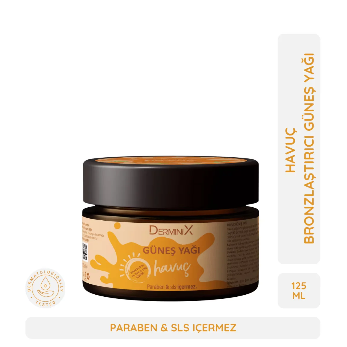 Derminix زيت ديرمينيكس كاروت صن 125 مل حماية من أشعة الشمس وترطيب