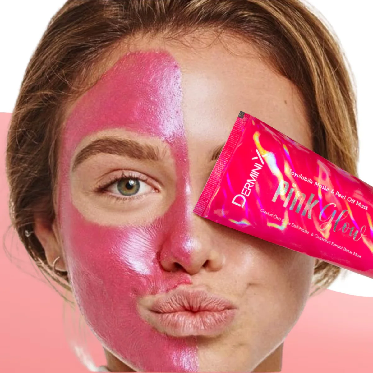 Derminix Pink Glow Detox Peel-Off Maske - 100ml