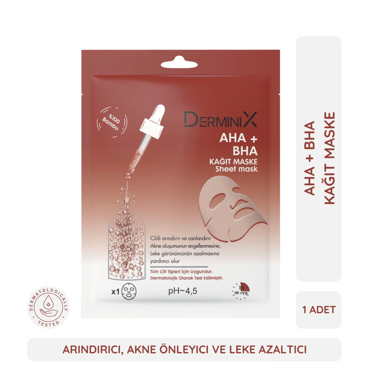 Derminix AHA BHA Exfoliating Sheet Mask - 1 Piece