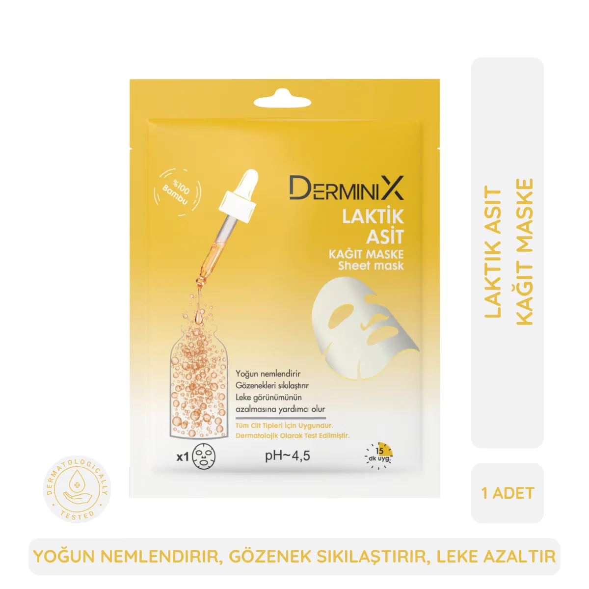 Derminix Lactic Acid Paper Mask - Hydrating Skin Treatment