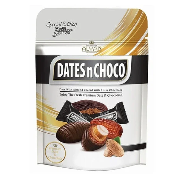 Dates N Choco Bitter Chocolate Coated Dates - 90g Bag
