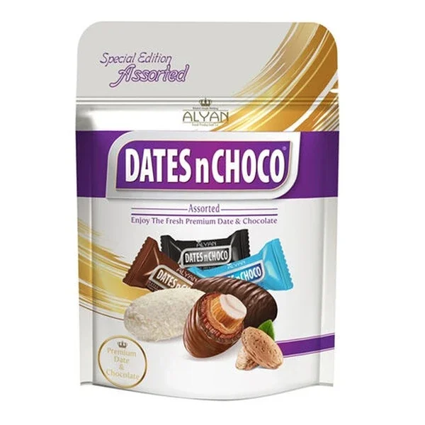 Dates N Choco Bitter 90g - White Milk Chocolate Covered Dates
