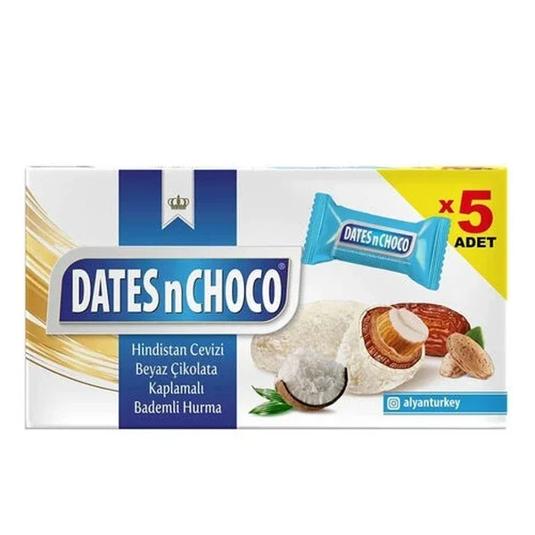 Dates N Choco Coconut & White Chocolate Coated Dates 90g