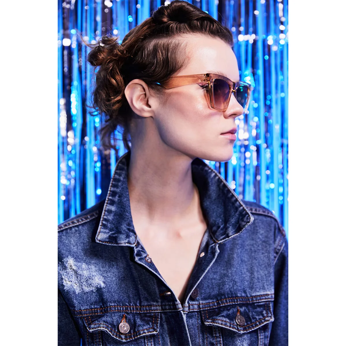 Aqua Di Polo Unisex Schwarze Rechteckige Sonnenbrille APSS012201