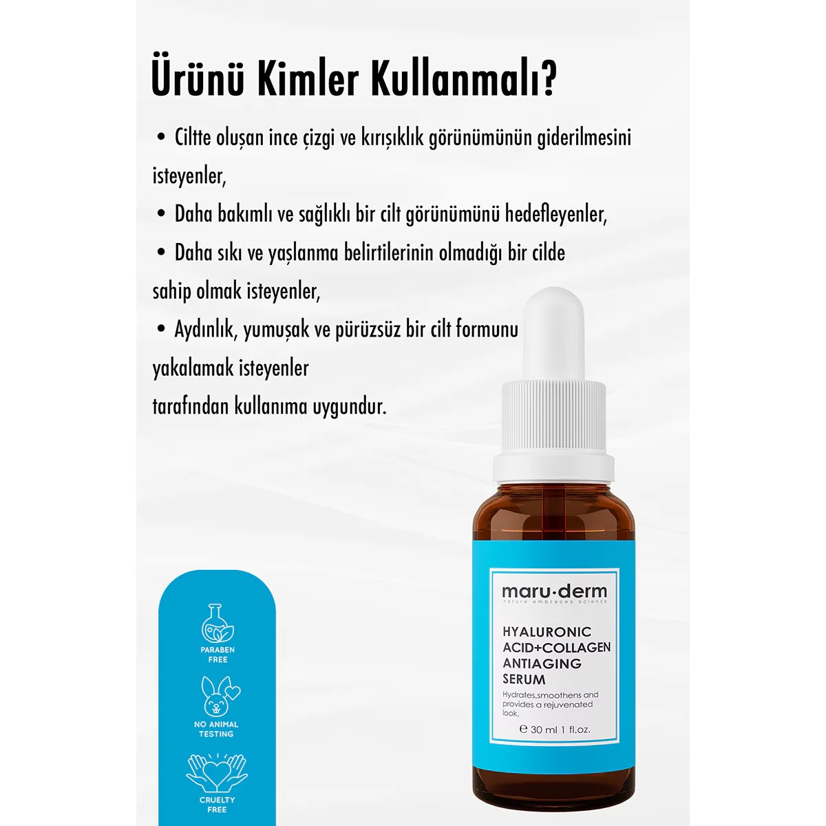 Сыворотка для ухода за кожей Maruderm с коллагеном и гиалуроновой кислотой 30 мл