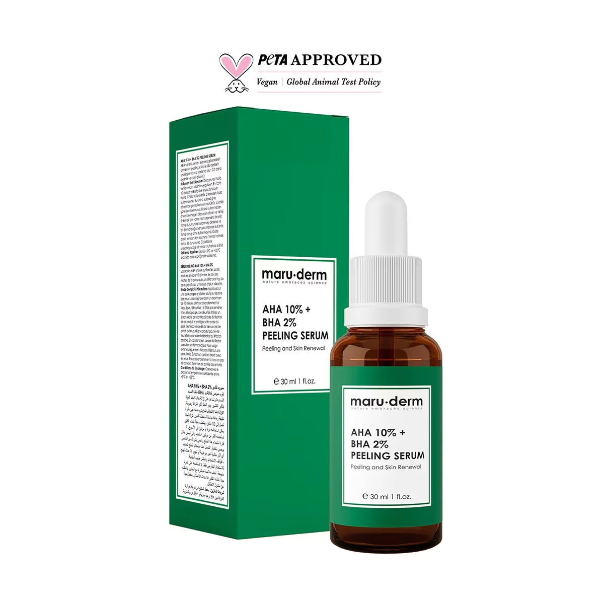 Maruderm Aha 10% + Bha 2% Peeling Mask Skin Care Serum 30 ml