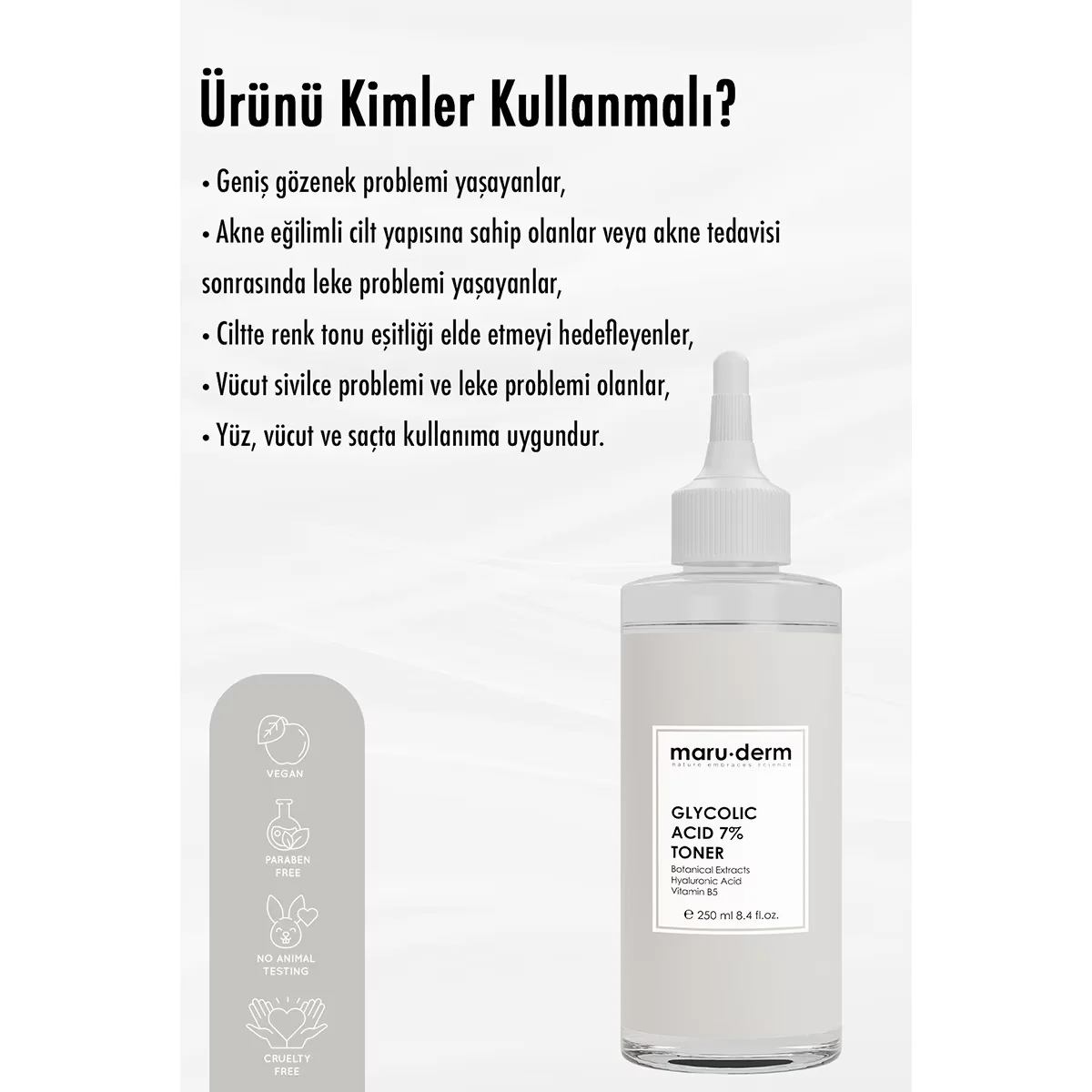 Maruderm Glykolsäure 7% Aufhellendes Gesichtswasser 250ml