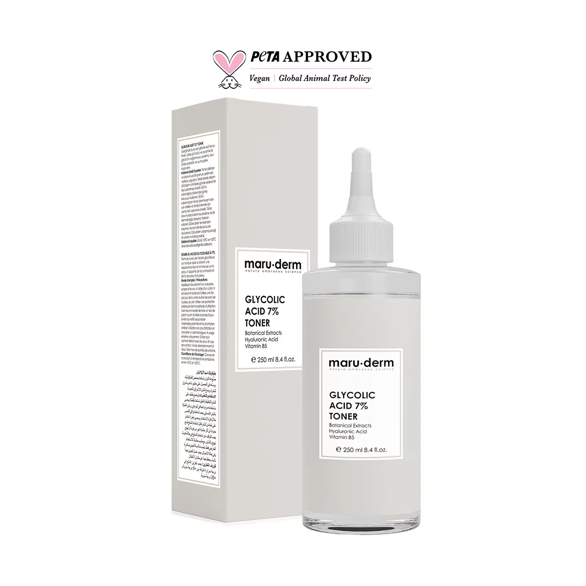 Maruderm Glykolsäure 7% Aufhellendes Gesichtswasser 250ml