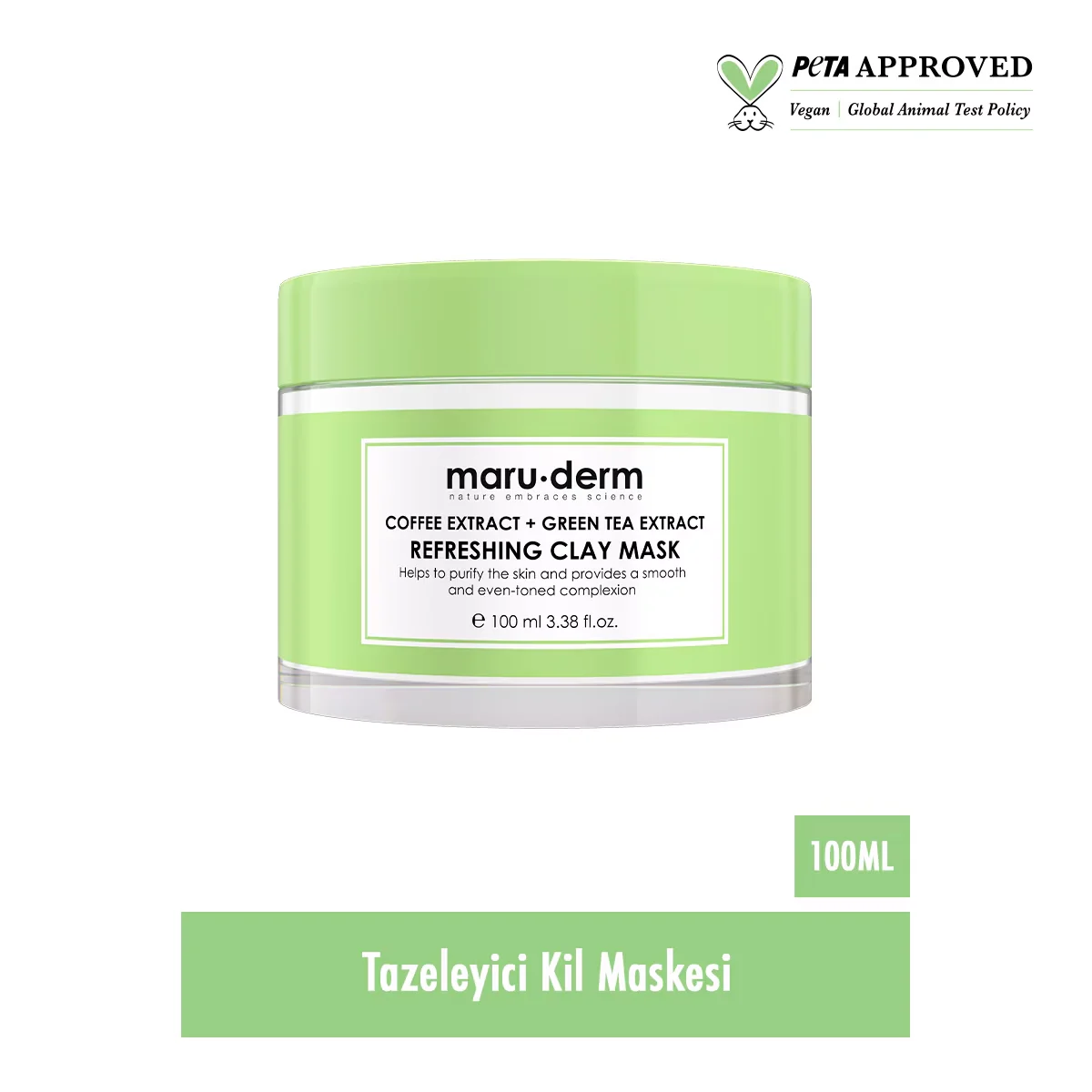 Maruderm Coffee And Green Tea Extract Refreshing Clay Mask 100 ml