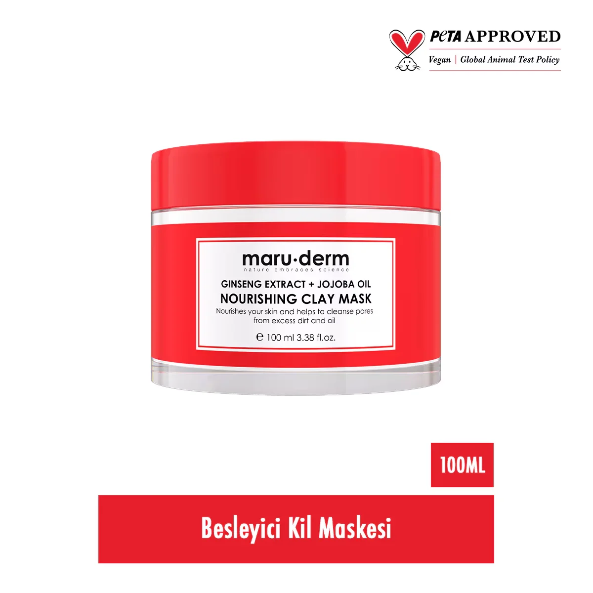 Maruderm Ginseng Extract And Jojoba Oil Clay Mask 100 ml