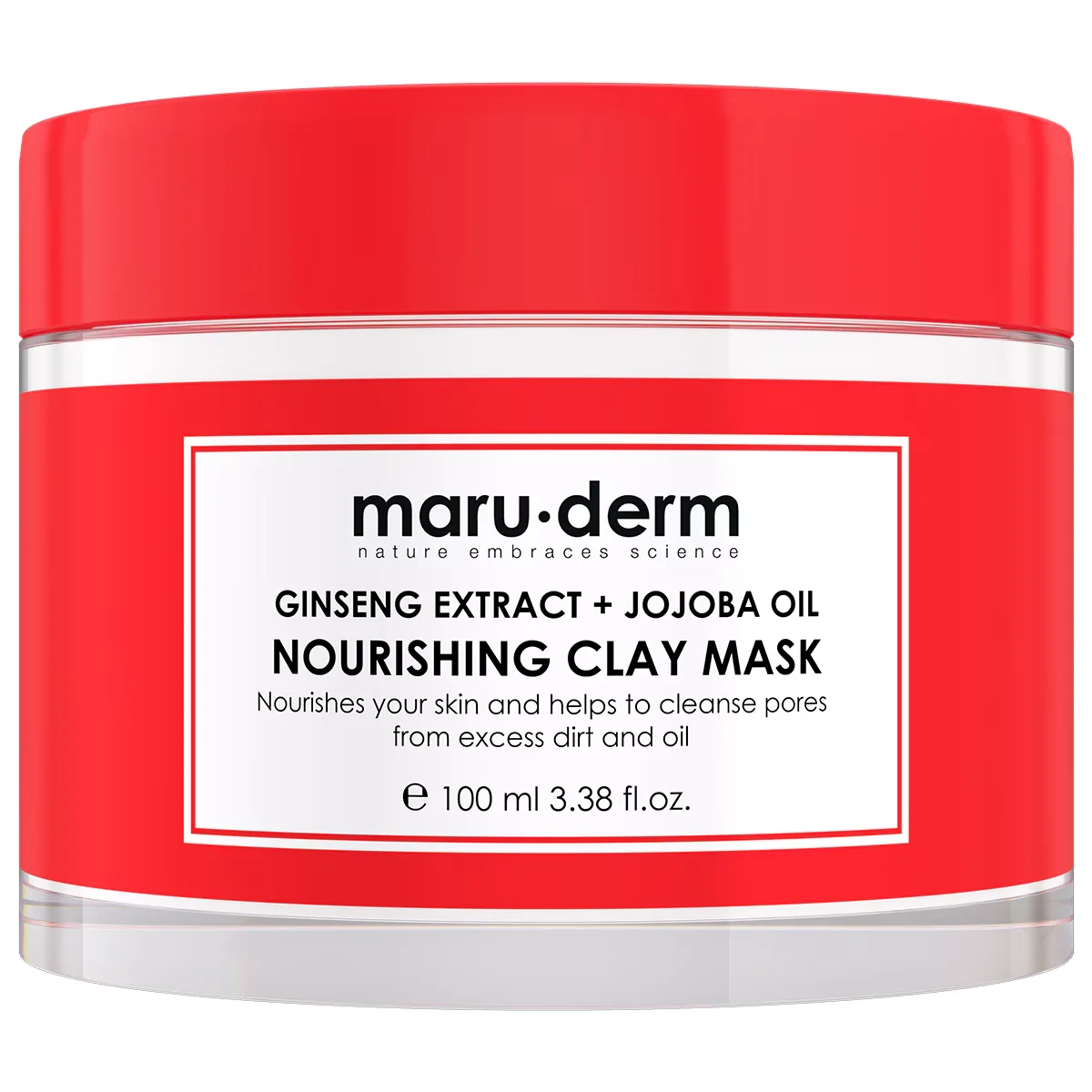 Maruderm قناع الطين من ماروديرم بخلاصة الجينسنغ وزيت الجوجوبا 100 مل