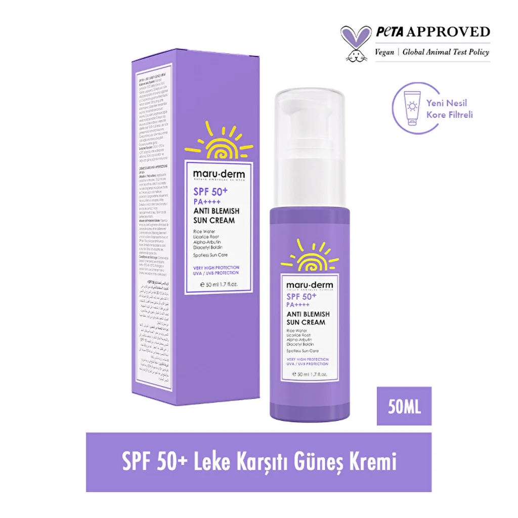 Maruderm SPF50+ Anti-Fleck Sonnencreme - Fleckenreduzierend 50ml